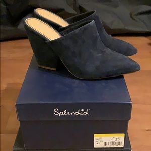 Splendid Nala Mule Slide Shoe Navy Suede size 6.5